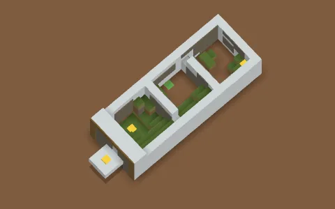parkour painting by Edgarslaupitajs, a Minecraft parkour map of white concrete and grass blocks