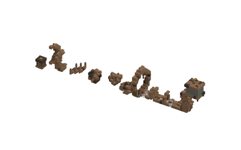 ~ feces ~ by SoulsPotatoes, a Minecraft parkour map of mud bricks, packed mud and mud brick slabs