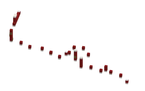 speedrun by lqtic, a Minecraft parkour map of red concrete and quartz slabs