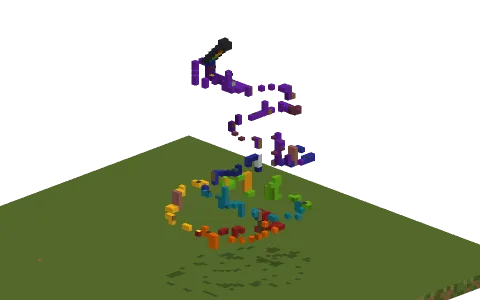 Colorful Map by Quba_Be, a Minecraft parkour map of purple concrete, ladders and red concrete