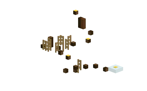 .-. by DTellyYT, a Minecraft parkour map of oak fences and spruce logs