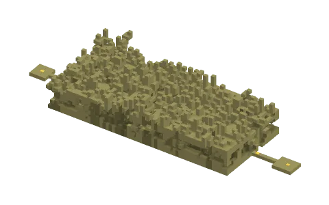 choose the shortest route by sigiltext, a Minecraft parkour map of orange glazed terracotta