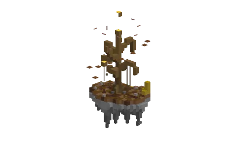 dried tree parkour jump by fydie, a Minecraft parkour map of stone, podzol and andesite