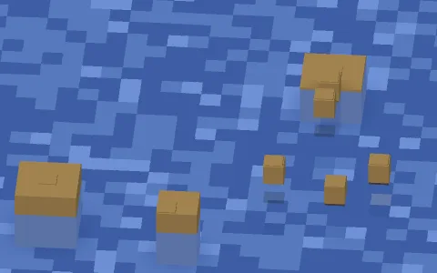 water jump by mormette, a Minecraft parkour map of oak planks and oak pressure plates