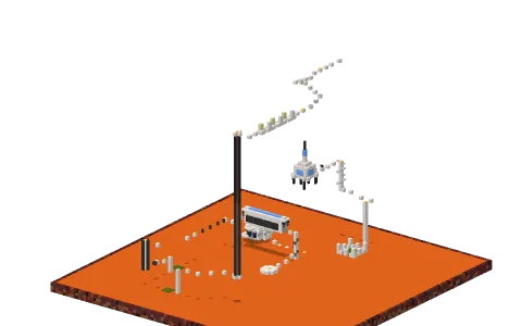 lava-quartz parkour, a Minecraft parkour map of smooth quartz and deepslate tile walls