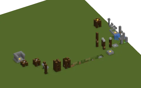 notbad by me_am_a_monke_, a Minecraft parkour map of spruce logs and stone bricks