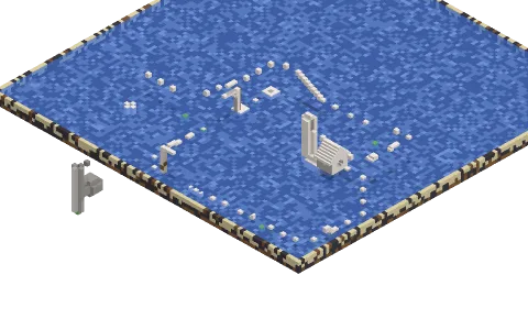 Water Rider by cocoandchipsi, a Minecraft parkour map of smooth quartz, smooth quartz slabs and smooth quartz stairs