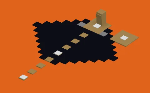 Parkour 2 by DeclaredTie1455, a Minecraft parkour map of obsidian and oak planks