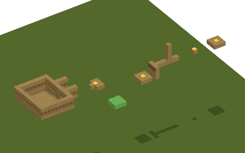 4-block jumps by 47mlxdy_, a Minecraft parkour map of oak planks and oak fences