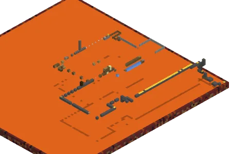 maybe not very ez parkour by Fryzt, a Minecraft parkour map of bedrock, iron bars and light weighted pressure plates