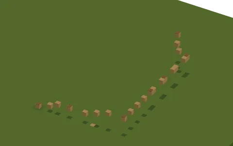 EZY by TitanicFan777, a Minecraft parkour map of grass blocks and oak planks