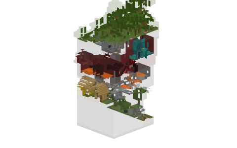speed run parkour by protosocks, a Minecraft parkour map of stone, netherrack and oak leaves