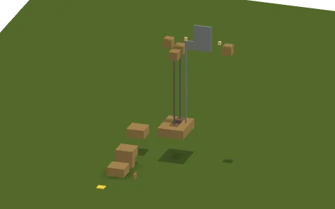 my neo by CatastrophicStar, a Minecraft parkour map of iron bars and oak planks