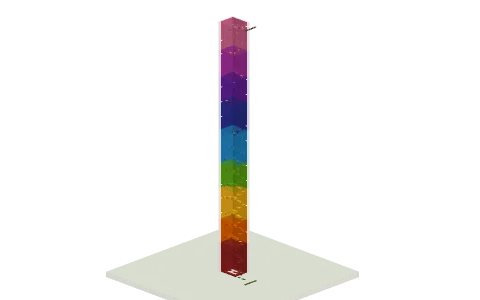 The Rainbow Tower by JackMC9050, a Minecraft parkour map of red concrete, light blue concrete and yellow concrete