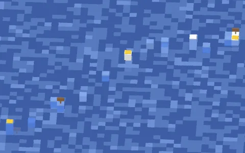 This is Very Easy by _LunaWolfGirl_, a Minecraft parkour map of ice, snow blocks and jungle signs