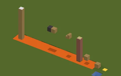 easy parkour by Hazelknut, a Minecraft parkour map of grass blocks and oak planks