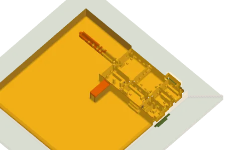 The Yellow Box by Kantaloupe, a Minecraft parkour map of yellow terracotta, yellow concrete and orange concrete