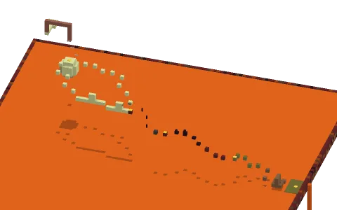 (NEW) Mega Easy Parcore (Secrets) by mpb87, a Minecraft parkour map of end stone and grass blocks