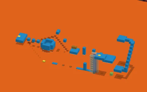 Super unique paurkour by gameboy256, a Minecraft parkour map of light blue concrete and glass