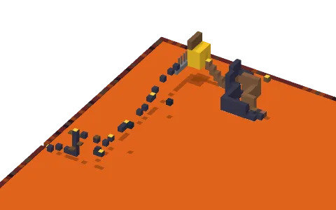 eccsiting by FayeRSBooBoo, a Minecraft parkour map of warped hyphae, dirt and yellow wool