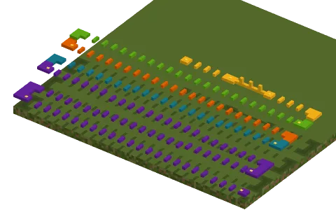3 block jumps by WendyHoog123_YT, a Minecraft parkour map of purple concrete, cyan concrete and lime concrete