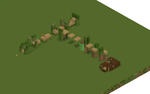 1 by Edgarslaupitajs, a Minecraft parkour map of moss blocks, oak planks and dark oak trapdoors