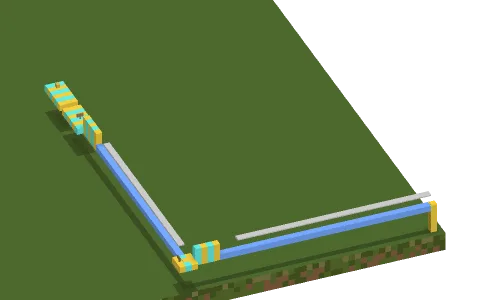 Crazy ahh jump by Griffin404, a Minecraft parkour map of blue ice, iron trapdoors and gold blocks
