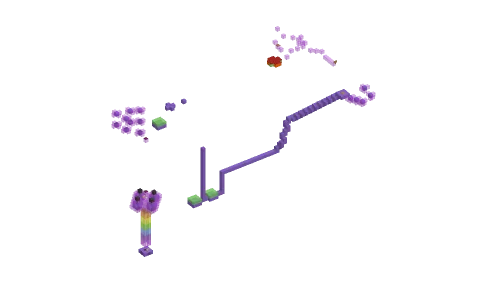 lol w by Wenni15, a Minecraft parkour map of amethyst blocks and magenta stained glass