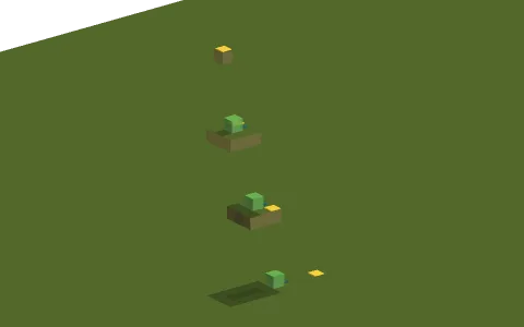 Bounce by Kantaloupe, a Minecraft parkour map of grass blocks and light weighted pressure plates
