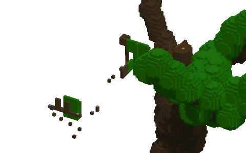 Yggdrasil by Darnook5151, a Minecraft parkour map of dark oak leaves and dark oak wood