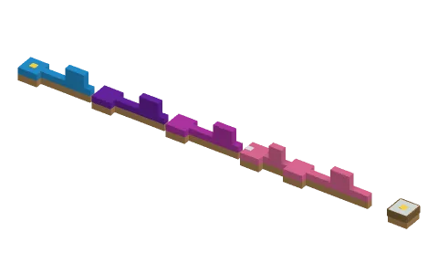 4 3 NEOS by WWWWWWWWWWMMMMMM, a Minecraft parkour map of glowstone, pink concrete and light blue concrete