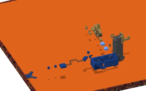 lava run but HARD by HeavenTechMC, a Minecraft parkour map of deepslate, lapis blocks and oak planks