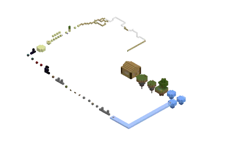 Sky Neos by Yigitasaurus, a Minecraft parkour map of ice, oak planks and blue ice
