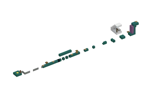 the one parkour by *TurnedLamp82529, a Minecraft parkour map of warped planks and white wool